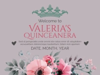 Birthday Quinceanera Rótulo de jardín template