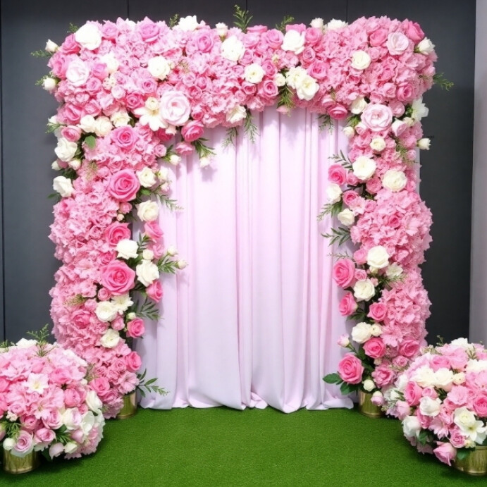Floral Pink Event Backdrop Instagram Post Template | PosterMyWall