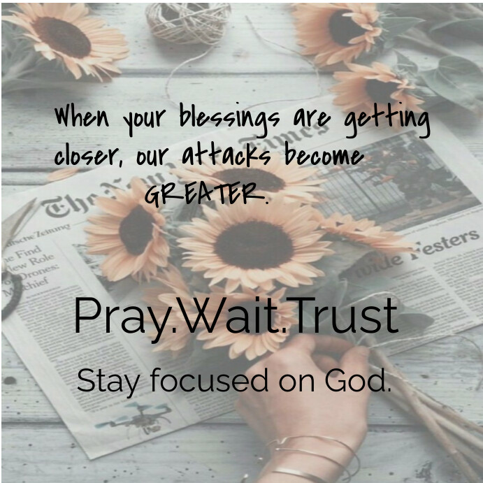 Pray Posts Copy of Floral Pray.wait.trust Instagram Post | PosterMyWall