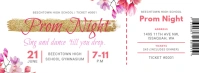 Floral Prom Night Ticket Facebook Cover Photo template