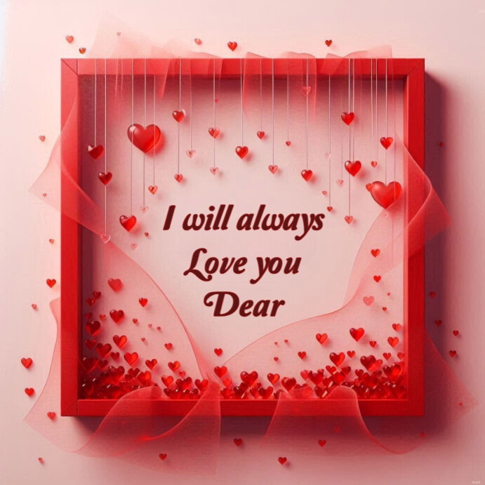 Red Heart Frame Background Floral Red Heart Frame Design Background Template For Spouse And ...