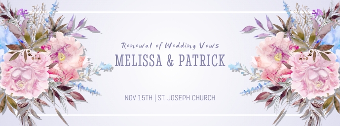 Download Floral Renewal Of Wedding Vows Facebook Cover Template Postermywall