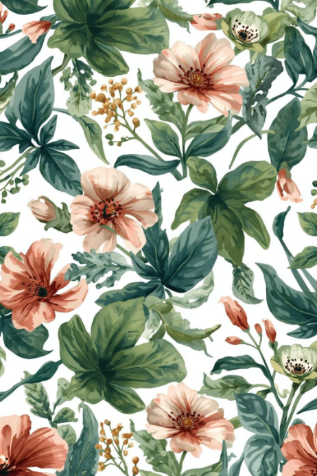 Floral Repeat Background Template | PosterMyWall