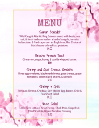 floral restaurant Menu animated Specials Flyer Template | PosterMyWall