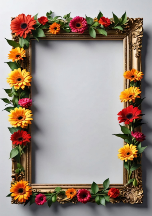 Floral Rose photo portrait Template | PosterMyWall