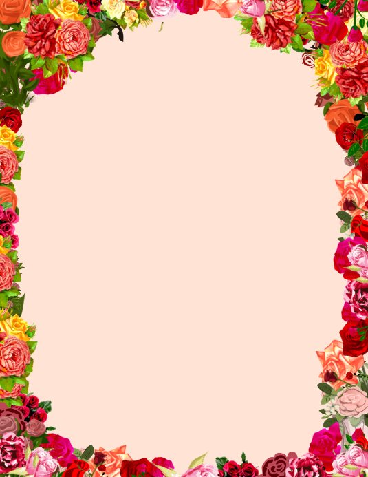 Template Color Rosa Copy of Floral Rose Template | PosterMyWall