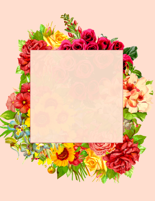 Floral Rose Template | PosterMyWall