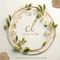 floral roses video intro logo design free (4) template