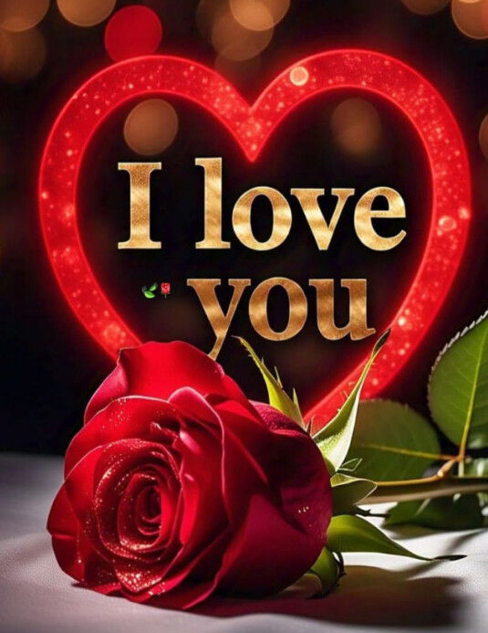 Floral Royal Heart Love  Flyer (us Letter) template