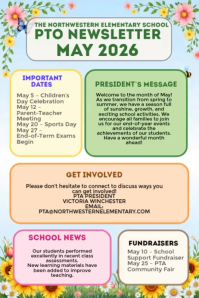 Floral School Newsletter Poster Video template