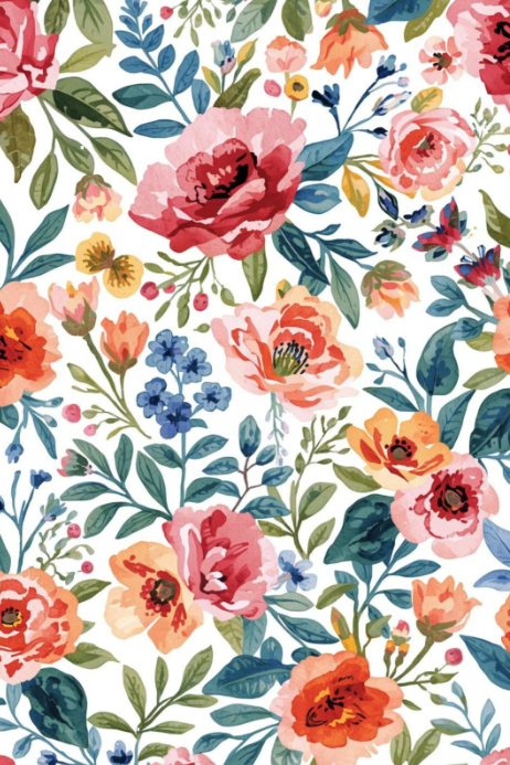 Floral Seamless Pattern Soft Botanical Elements Repeating Design ...