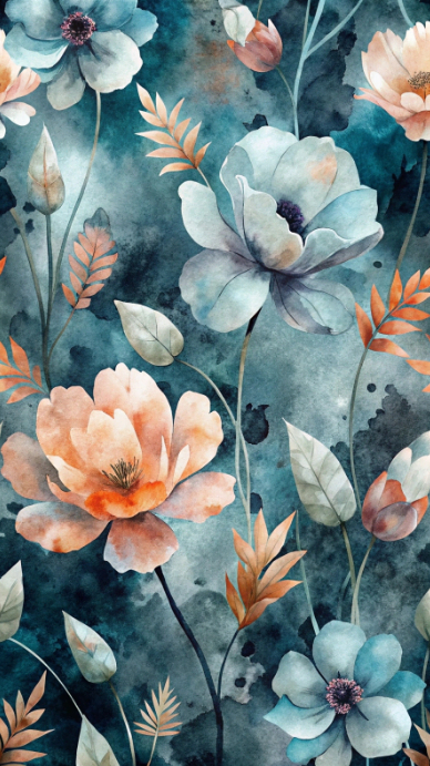 Floral Seamless Pattern Soft Botanical Elements Repeating Design ...