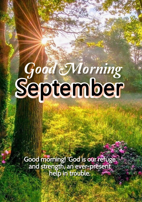 Sept Morning Floral September Morning A4 Template | PosterMyWall