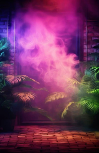 Floral Snow background for photoshoot Tabloid template