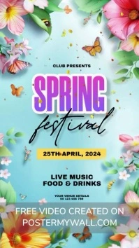 Floral Spring Festival Instagram Story template