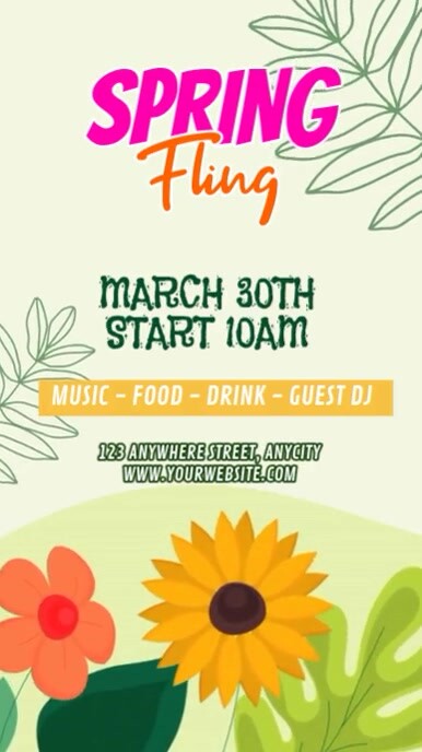 Floral Spring Fling Reel Instagram template