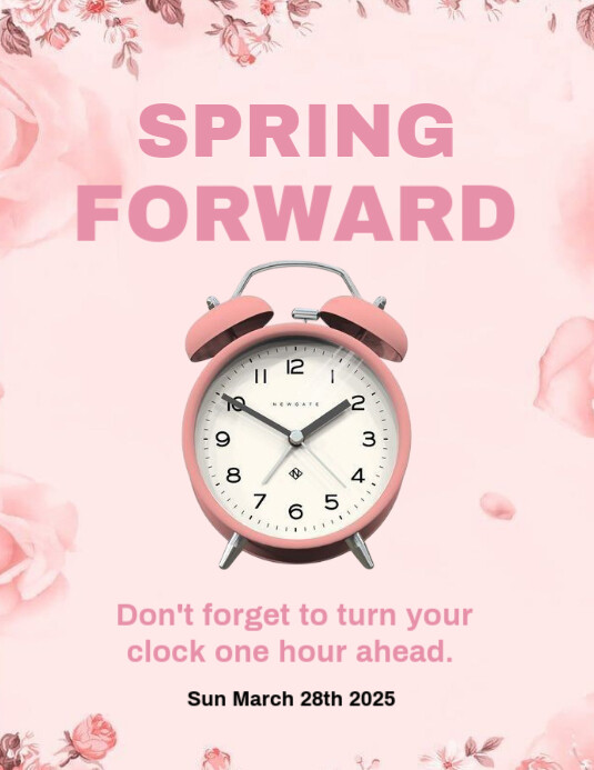 Copy of Floral Spring Forward 2025 Template Design Flyer (us Letter ...