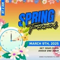 Floral Spring Forward Pos Instagram template
