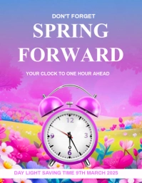 Floral Spring Forward Template Design Flyer (us Letter)