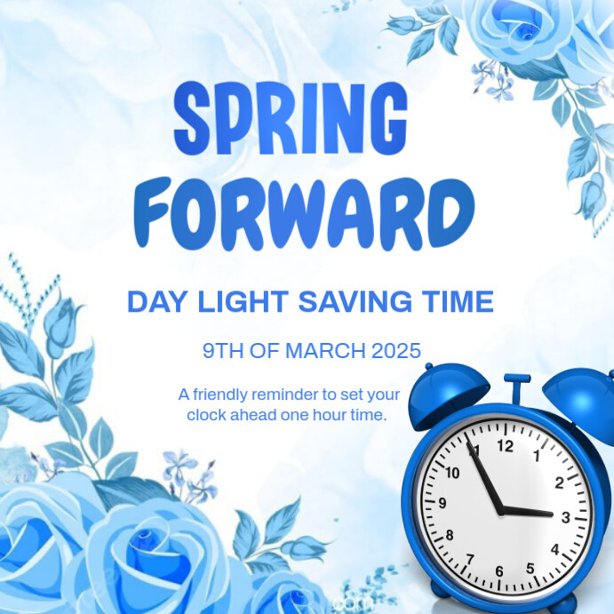 Copy of Floral Spring Forward Template Design Instagram Post | PosterMyWall