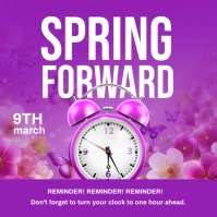 Floral Spring Forward Template Design Instagram Post Instagram-opslag