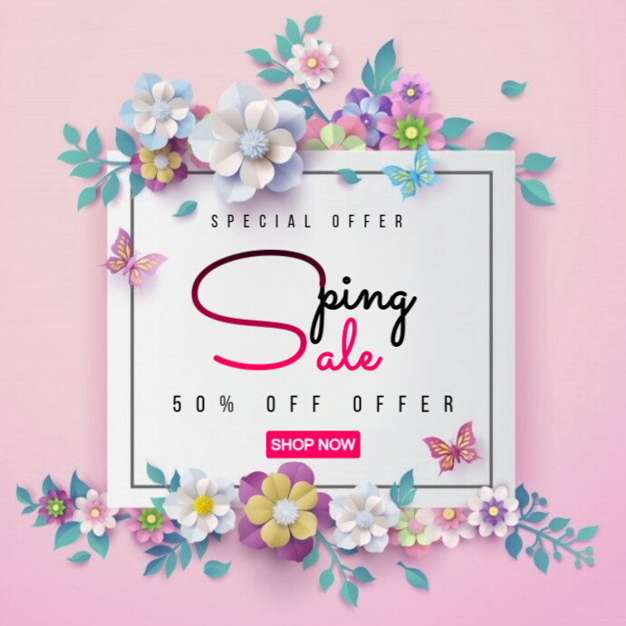 Copy of Floral Spring Sale Advert Template Instagram Post | PosterMyWall