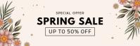 Floral Spring Sale Banner 2' × 6' template