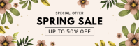 Hvid Spring Sale Banner 2' × 6' Template