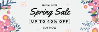 Floral Spring Sale Banner 2' × 6' template
