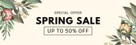 Floral Spring Sale Banner 2' × 6' template