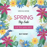 Floral Spring Sale Instagram Post template