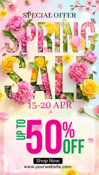 Floral Spring Sale Template Instagram Story