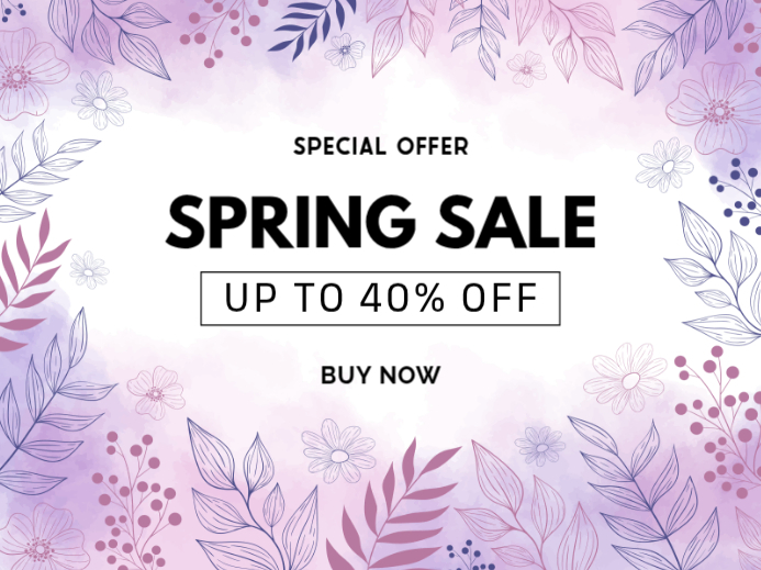 Floral Spring Sale Yard Sign Template | PosterMyWall