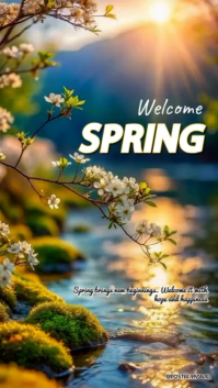Floral Spring Welcome Instagram Story Video template