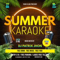 floral summer Karaoke instagram post Iphosti le-Instagram template