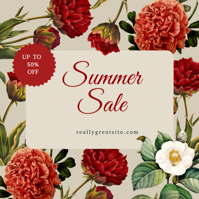 Floral Summer Sale Instagram Post template