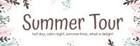 Floral Summer Tour Banner 2' × 6' template