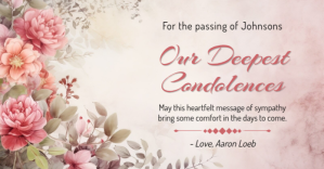 Floral Sympathy Card Facebook Shared Image template