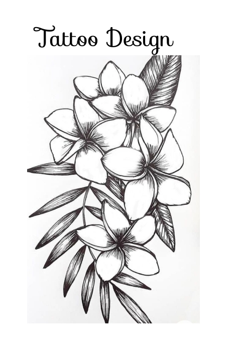 Floral Tattoo design โปสเตอร์ template