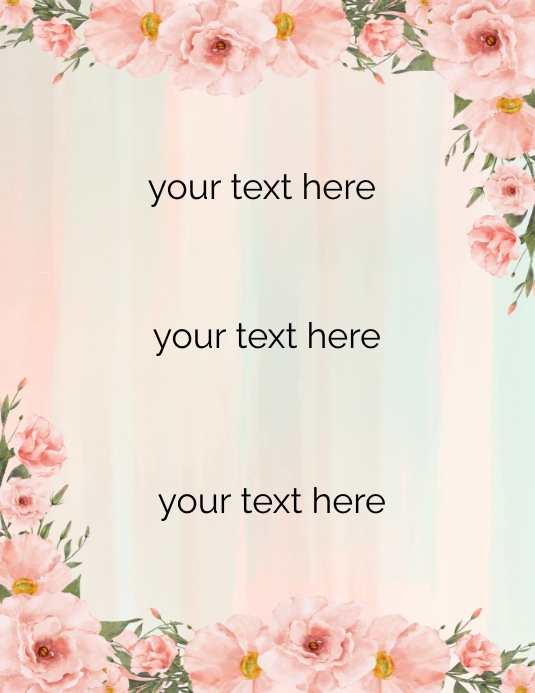 Floral template | PosterMyWall