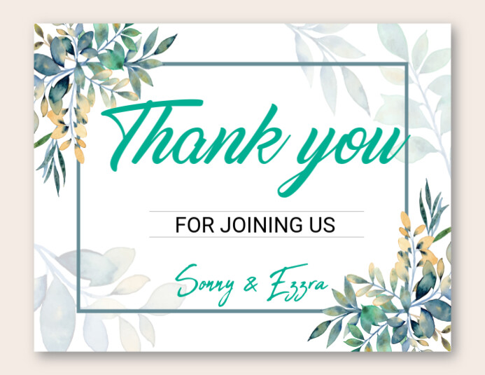 Floral Thank You Card Flyer (us Letter) template