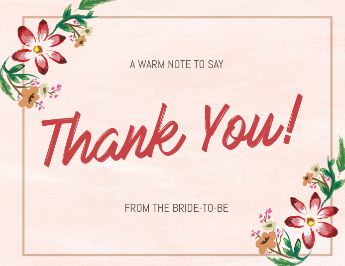 Floral Thank You Card template Ulotka (US Letter)