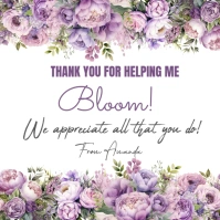 Floral Thank You Gift Tags, editable Floral Thank You Gift Tags, Floral Thank You Gift Tags free Instagram-bericht template