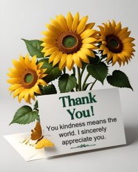 Floral Thank You  Instagram Portrait template