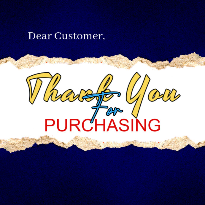 Floral Thanks You For Purchasing Posts Instagram Post Template ...