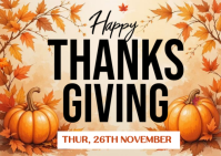 Thanksgiving Postcard Cartolina Template