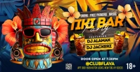 Floral Tiki Bar Facebook Event Cover Okładka wydarzenia na Facebooku template