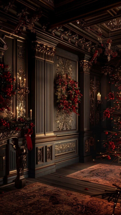 Floral Victorian Christmas Elegance Instagram Story Instagram-verhaal template
