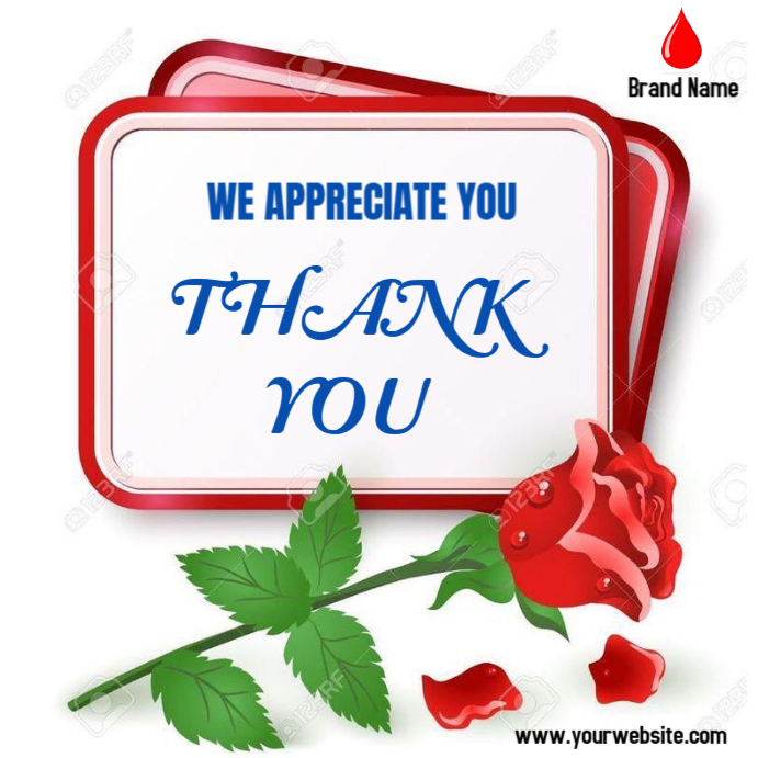 Floral We Appreciate You Template Instagram Post | PosterMyWall