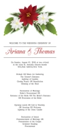 Floral Wedding Ceremony Program Template Rack Card